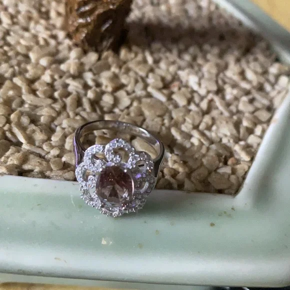 Vintage 925 alexandrite white sapphire ring